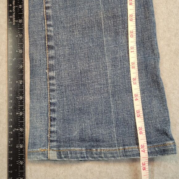 Seven 7 Brand Women's Size 34 Flare Jeans Blue Older Logo Cowgirl Country Glam - Picture 6 of 14